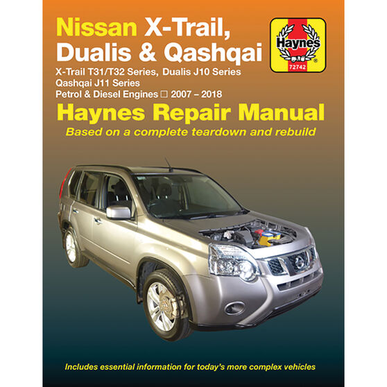 Haynes Car Manual For Nissan Dualis, Qashqai and X-Trail 2007-2018 - 72742, , scaau_hi-res