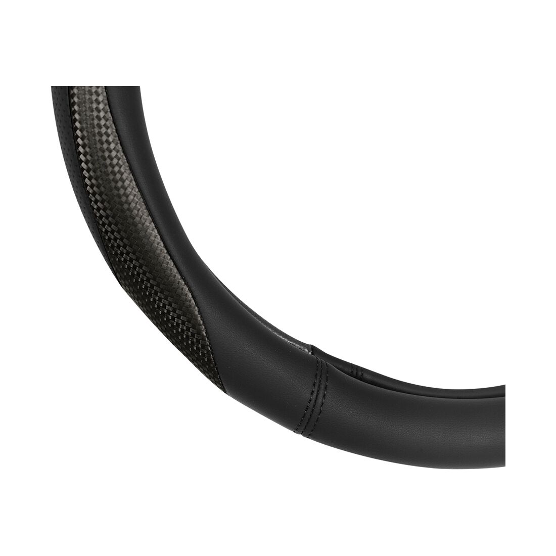 SCA Steering Wheel Cover Sports Leather Look Black Metallic, , scaau_hi-res