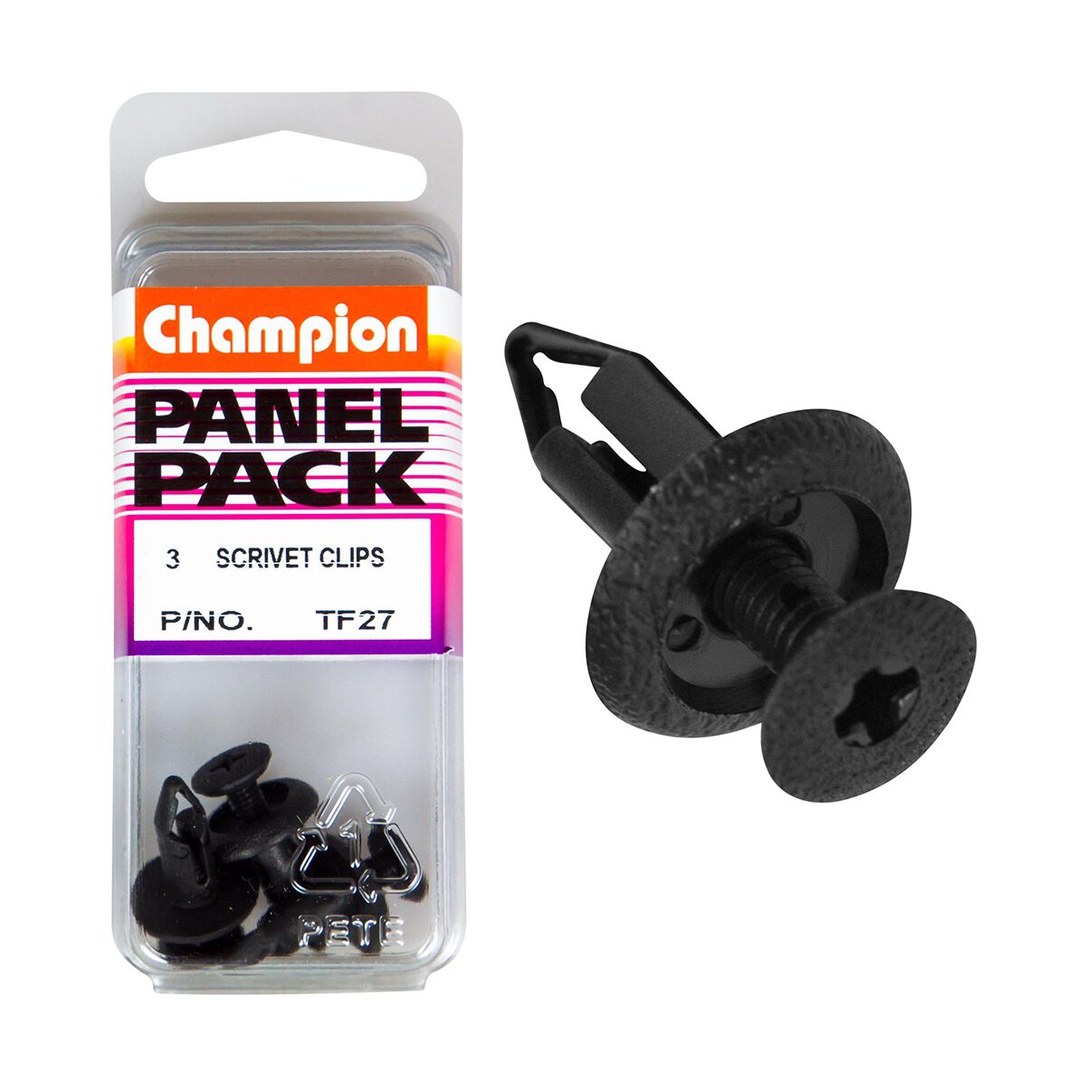 Champion Panel Pack Scrivet Clips TF27, 6mmx18mm, , scaau_hi-res