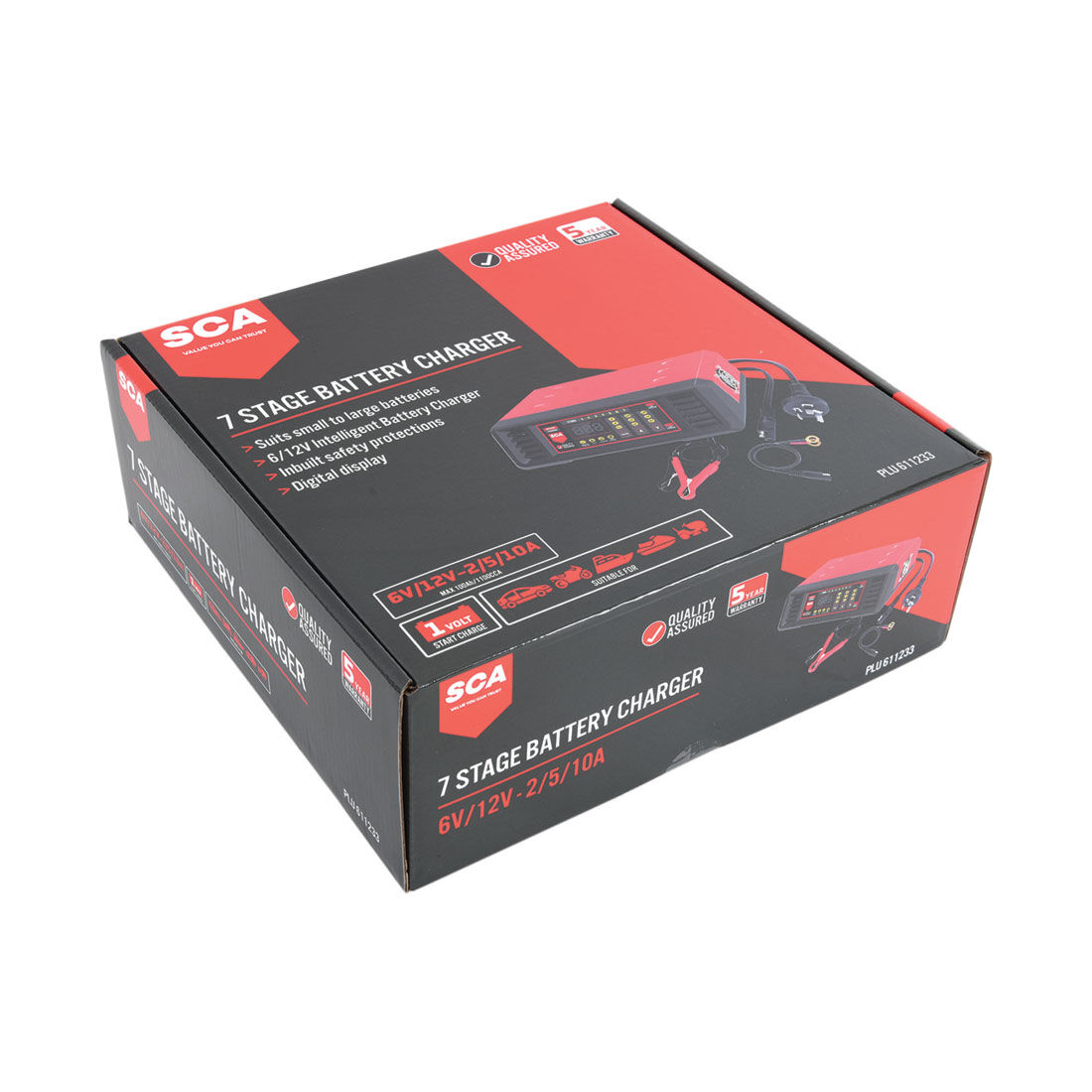 SCA 7 Stage Battery Charger 6/12V 2/5/10 Amp, , scaau_hi-res