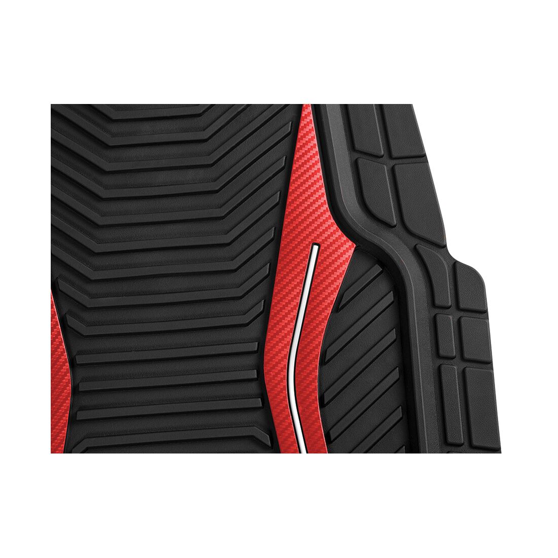 SCA Floor Mats PVC Rubber Sports Red Set of 4, , scaau_hi-res