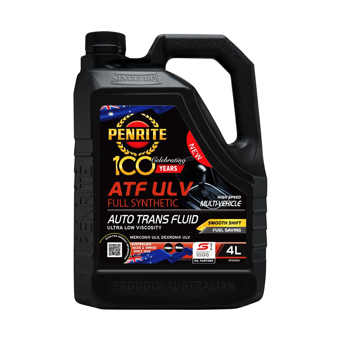 Penrite MultiVehicle ULV Auto Transmission Fluid 4 Litres, , scaau_hi-res