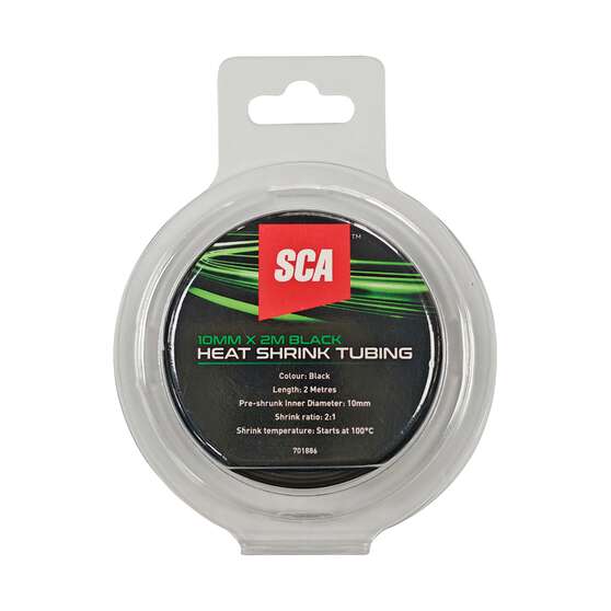 SCA Heat Shrink Tubing 10mm x 2m - Black, , scaau_hi-res