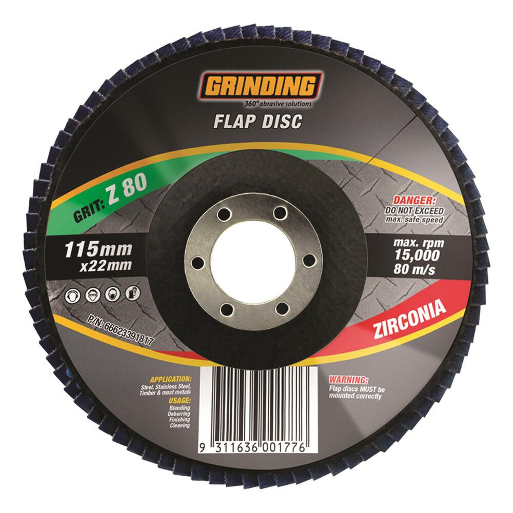 Flap Disc 115 x 22mm, 80G Supercheap Auto