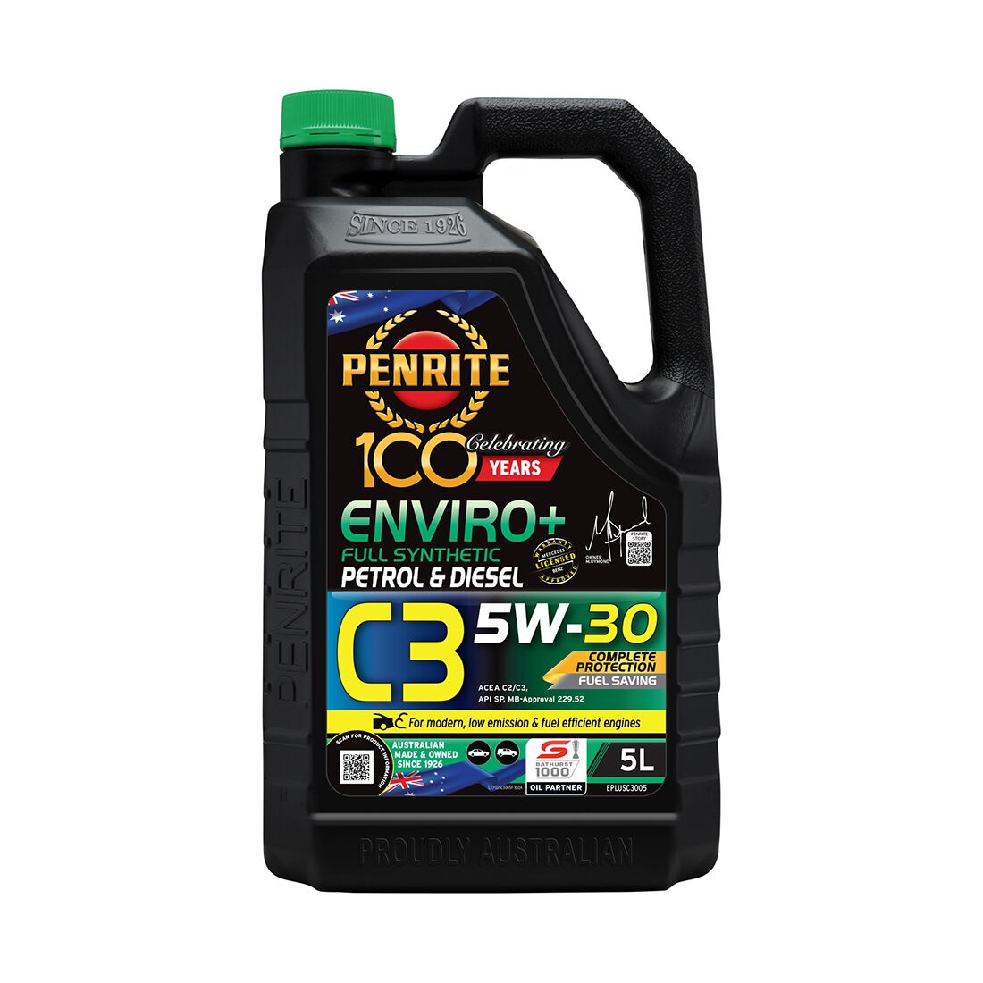 Penrite Enviro+ C3 Engine Oil - 5W-30 5 Litre, , scaau_hi-res