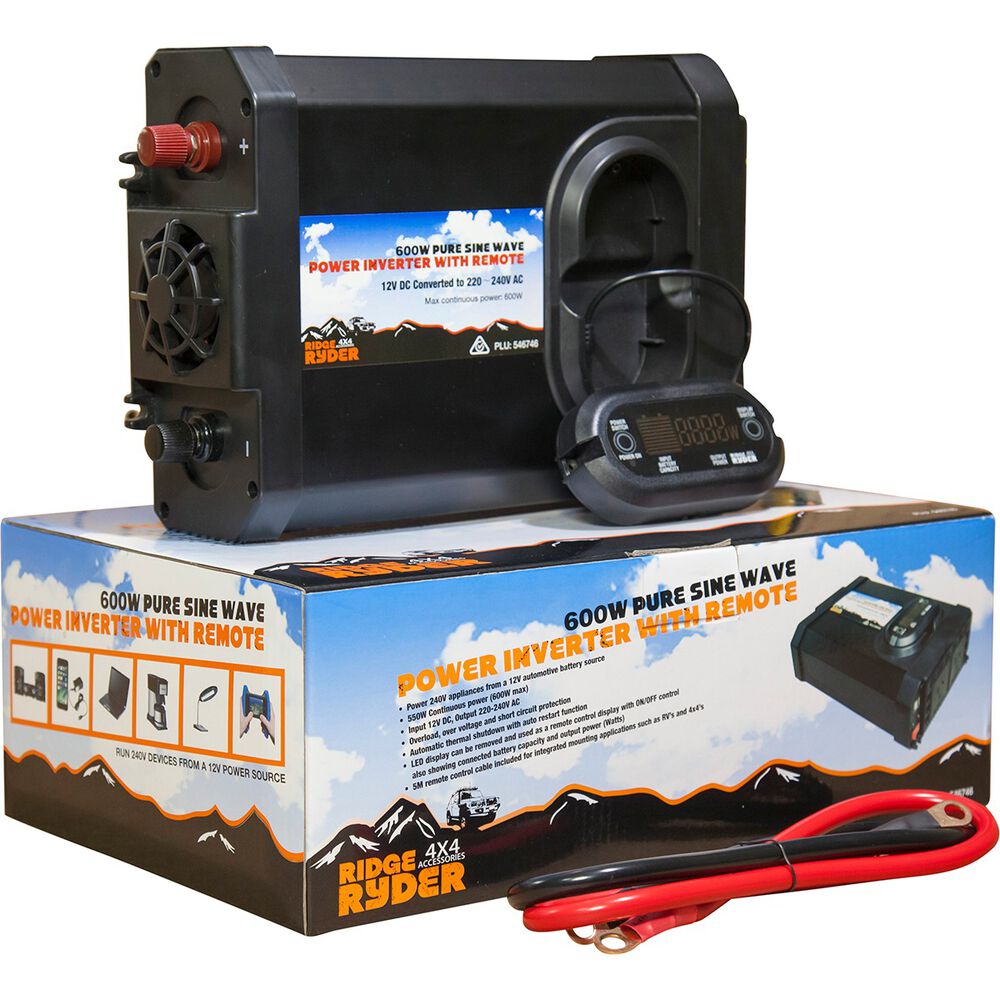 Ridge Ryder Pure Sine Wave Inverter 600W Supercheap Auto