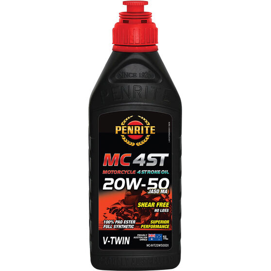 Penrite Mc 4st Pao Ester V Twin Motorcycle Oil 20w 50 1 Litre Supercheap Auto