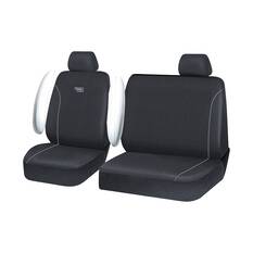 Ridge Ryder Canvas Piping Seat Covers Black/Grey 301SAB, , scaau_hi-res