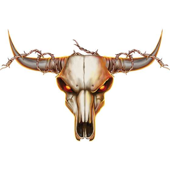 Sticker - Cow Skull, Vinyl, , scaau_hi-res
