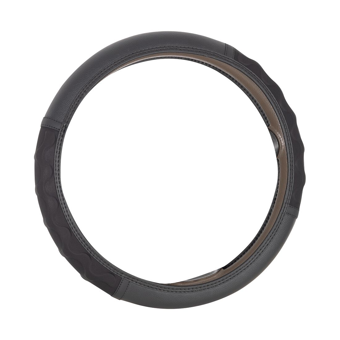 SCA Soft Steering Wheel Cover Leather Look Gel Black, , scaau_hi-res