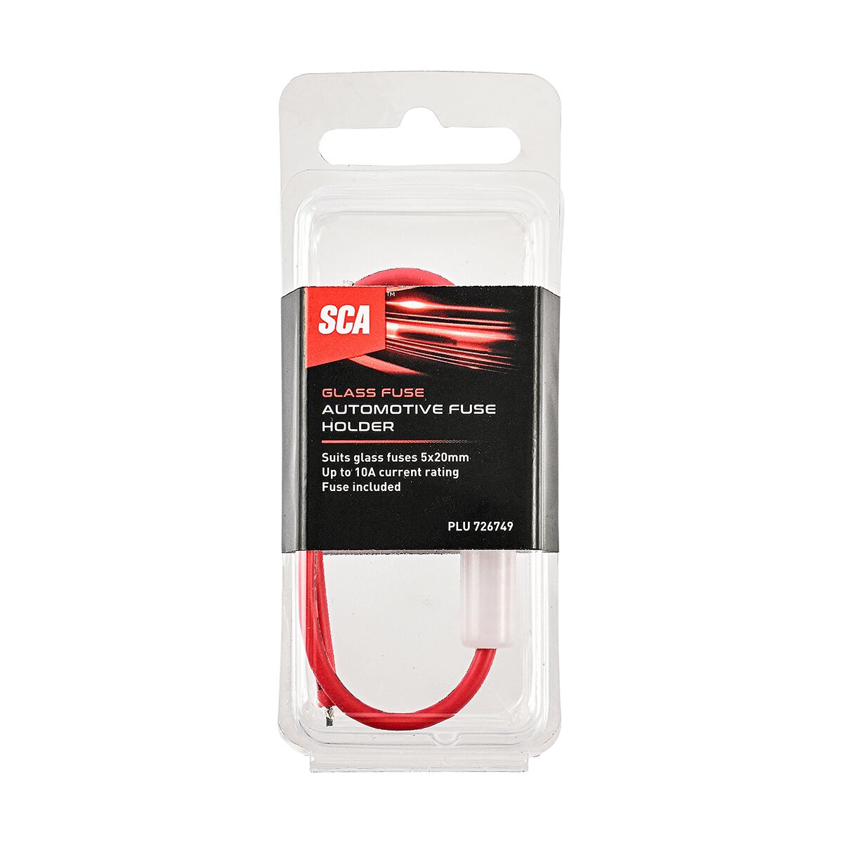 SCA Automotive Fuse Holder - Glass, 10 Amp, , scaau_hi-res
