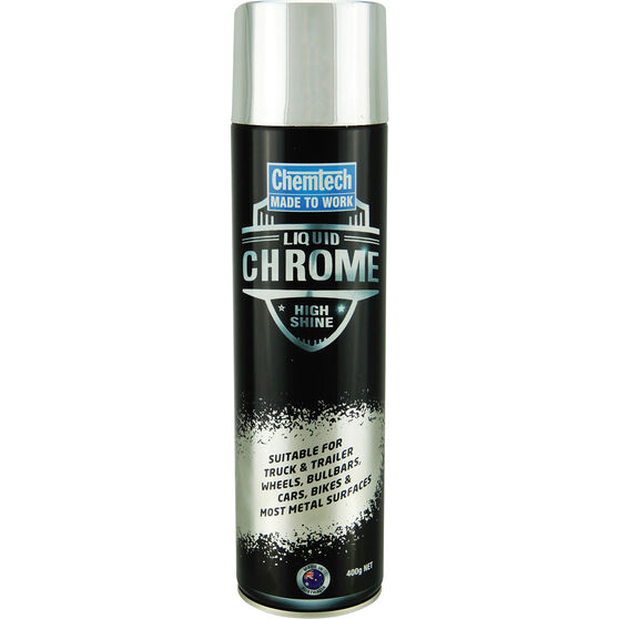 Chemtech Liquid Chrome Enamel Aerosol Paint 400g Supercheap Auto