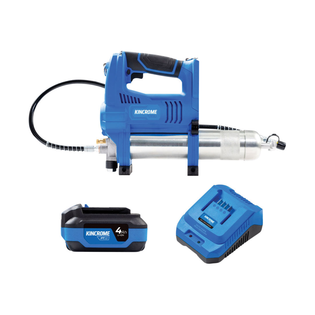 Kincrome PT18 18V Grease Gun Kit 4.0Ah, , scaau_hi-res