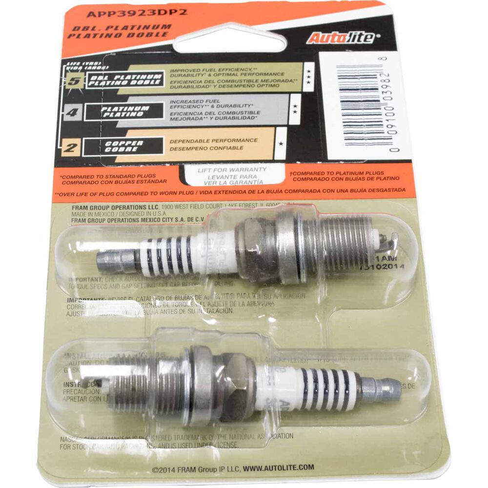 Autolite Double Platinum Spark Plug APP3923DP2 2 Pack Supercheap Auto