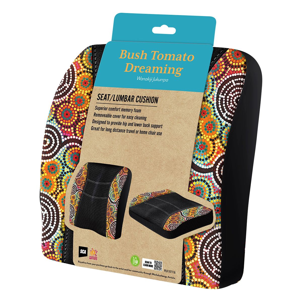 Bush Dreaming Memory Foam Cushion, , scaau_hi-res