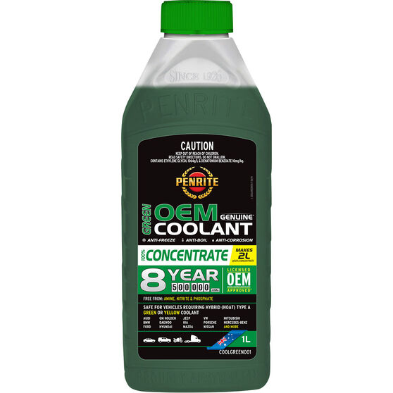 Penrite Green Long Life Anti Freeze / Anti Boil Concentrate Coolant - 1L, , scaau_hi-res