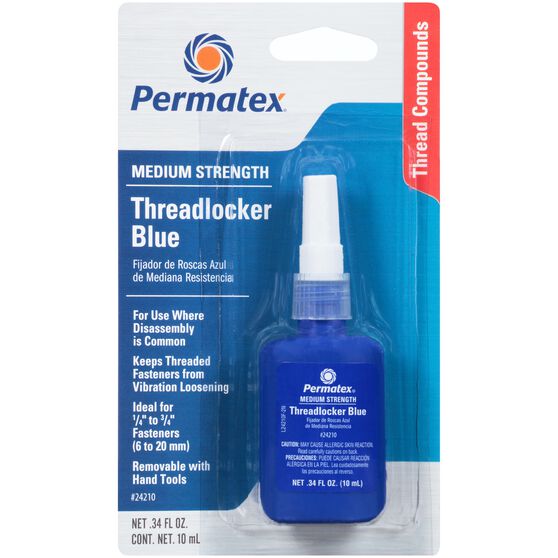 Permatex Threadlocker - Medium Strength, Blue, 10mL, , scaau_hi-res