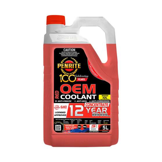 Penrite Red Long Life Anti Freeze / Anti Boil Coolant Concentrate - 5 Litres, , scaau_hi-res