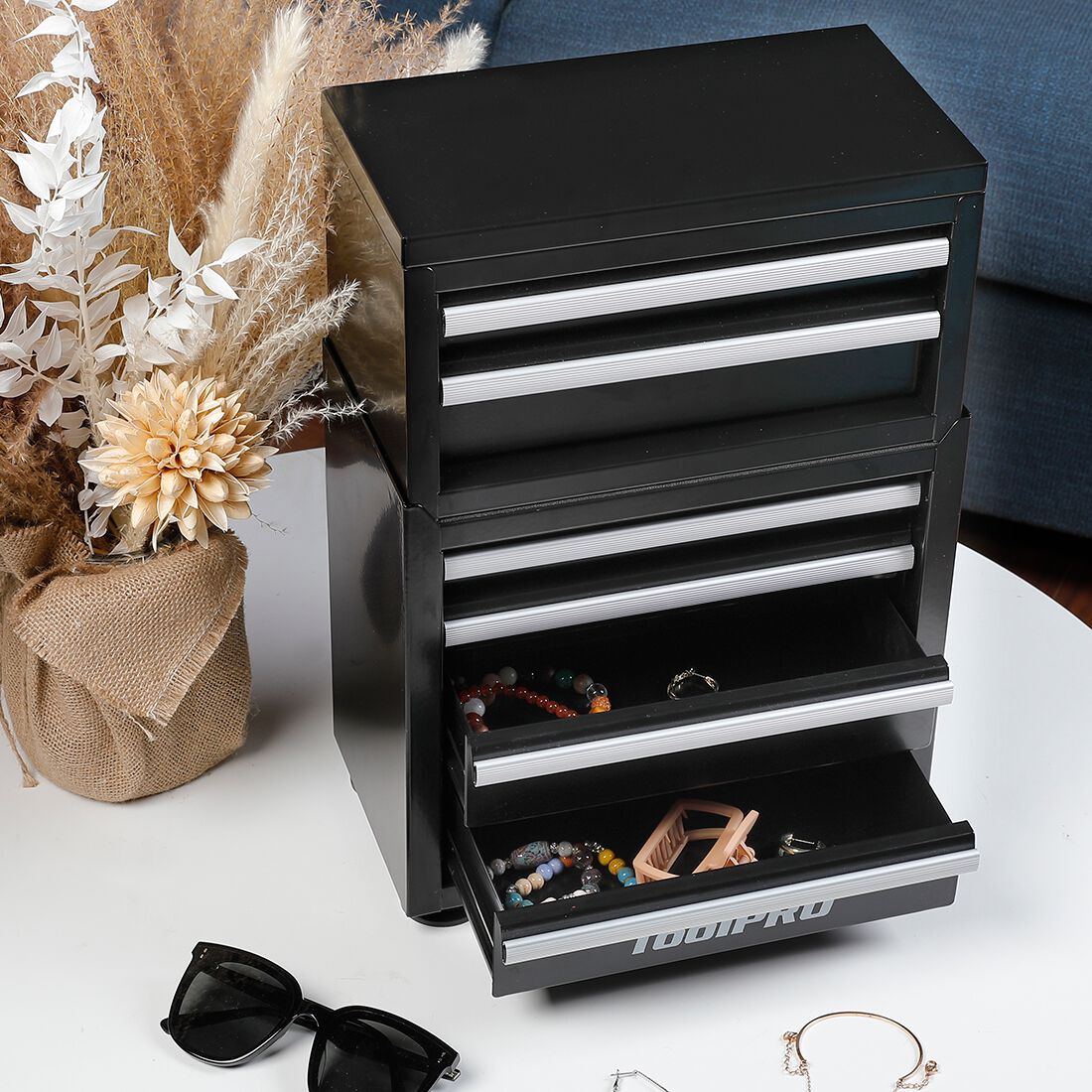 ToolPRO Miniature Tool Chest 2 Drawer Black, , scaau_hi-res