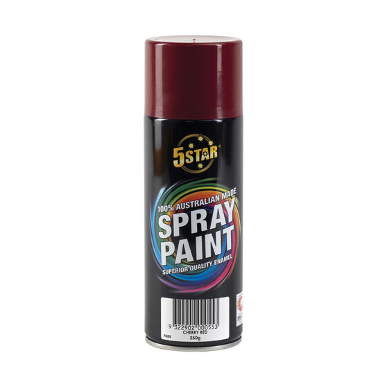 5 Star Enamel Spray Paint Cherry Red 250g, , scaau_hi-res