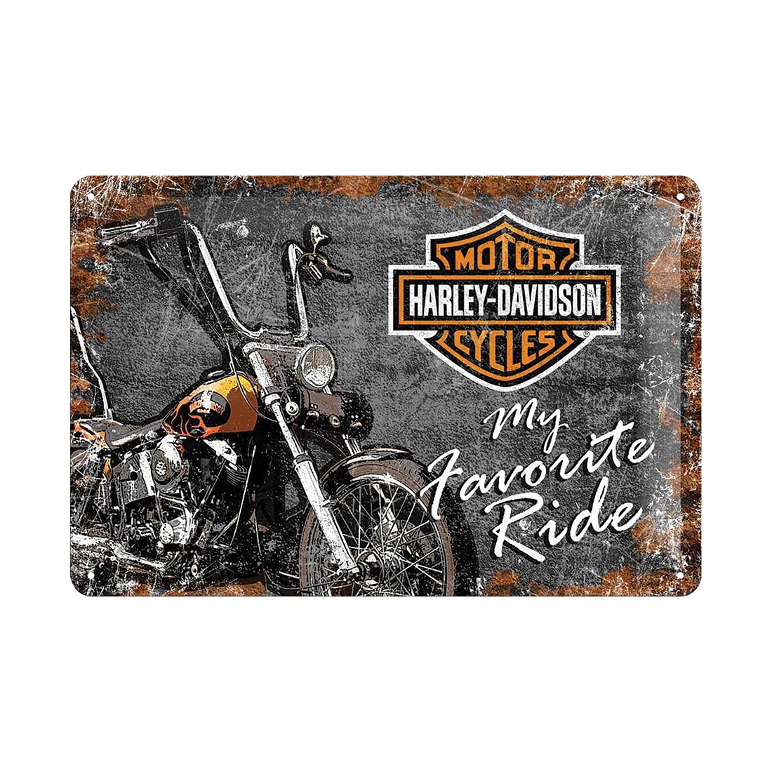 Nostalgic-Art Tin Sign 20x30cm Harley Davidson Favourite Ride, , scaau_hi-res