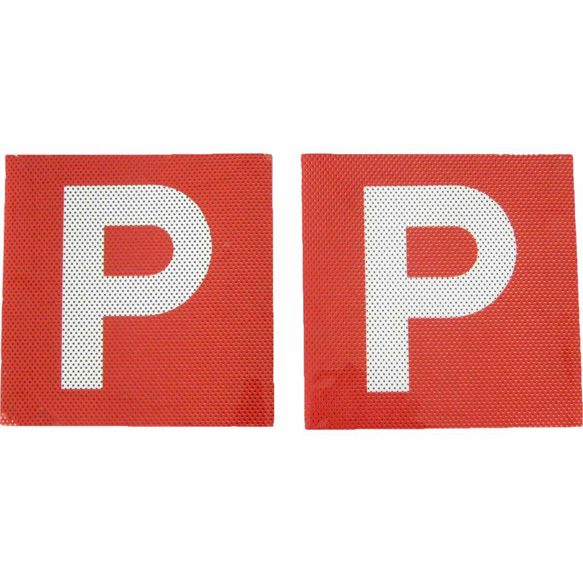 SCA P Plate - Clear Vision, Red, VIC/WA, 2 Pack, , scaau_hi-res
