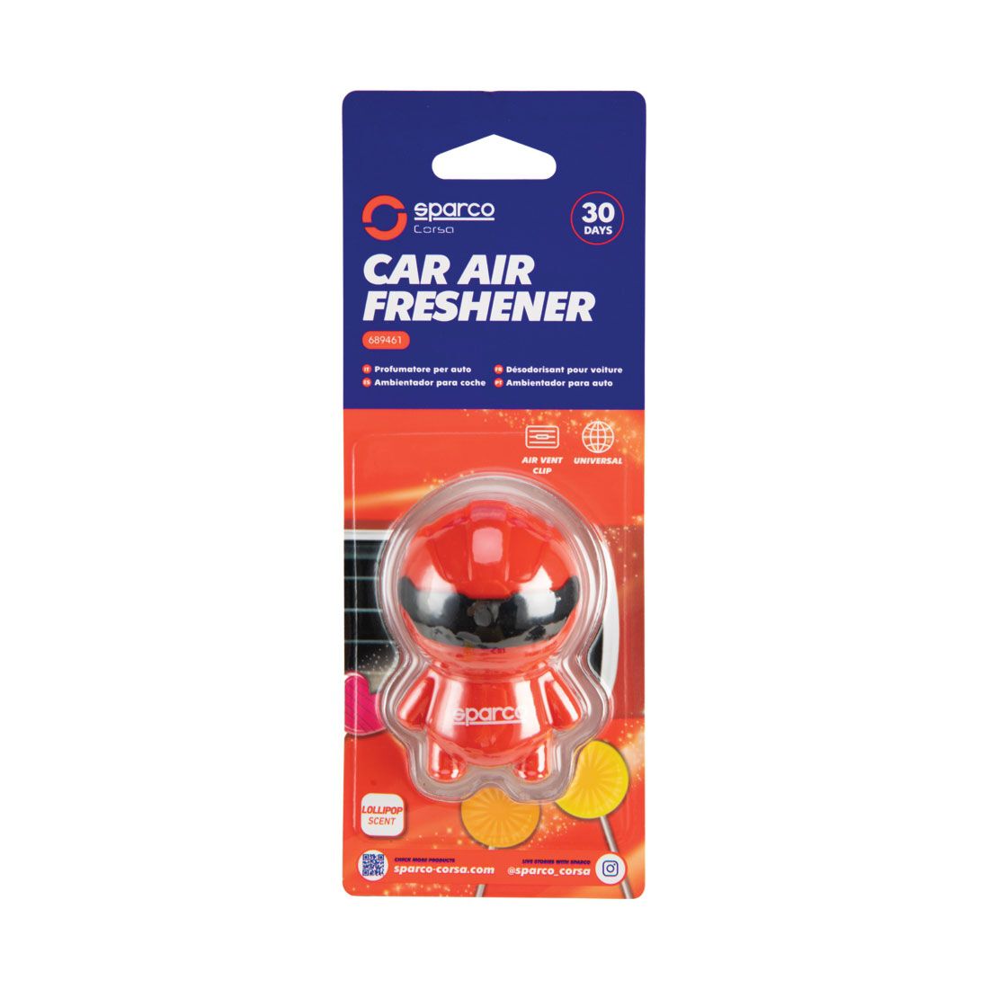 Sparco Mr. Pilot Air Freshener Vent - Lollipop, , scaau_hi-res