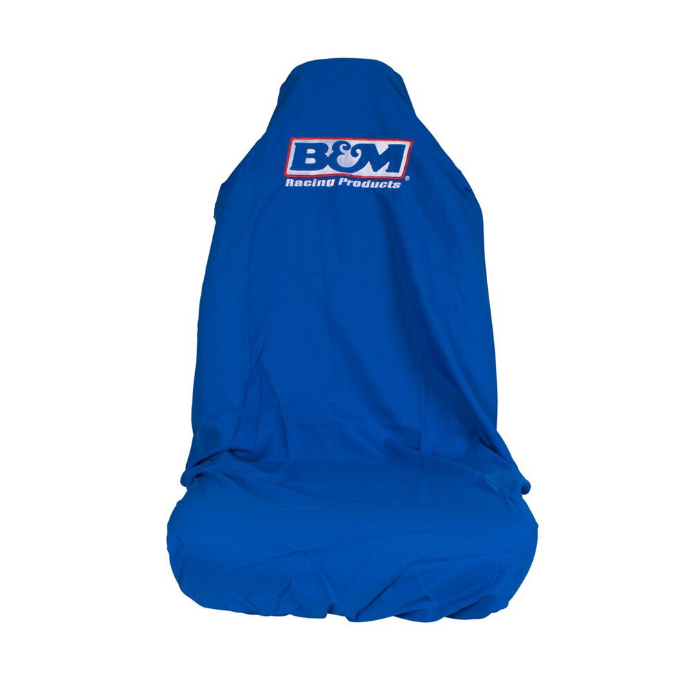 B&M Car Seat Cover Blue Builtin Headrest Size 60 Slip On Single