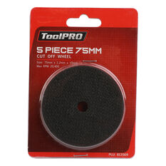 ToolPRO 5 Piece 75mm Cut Off Wheel, , scaau_hi-res