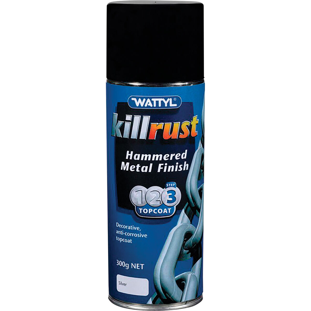 Silver epoxy spray paint top