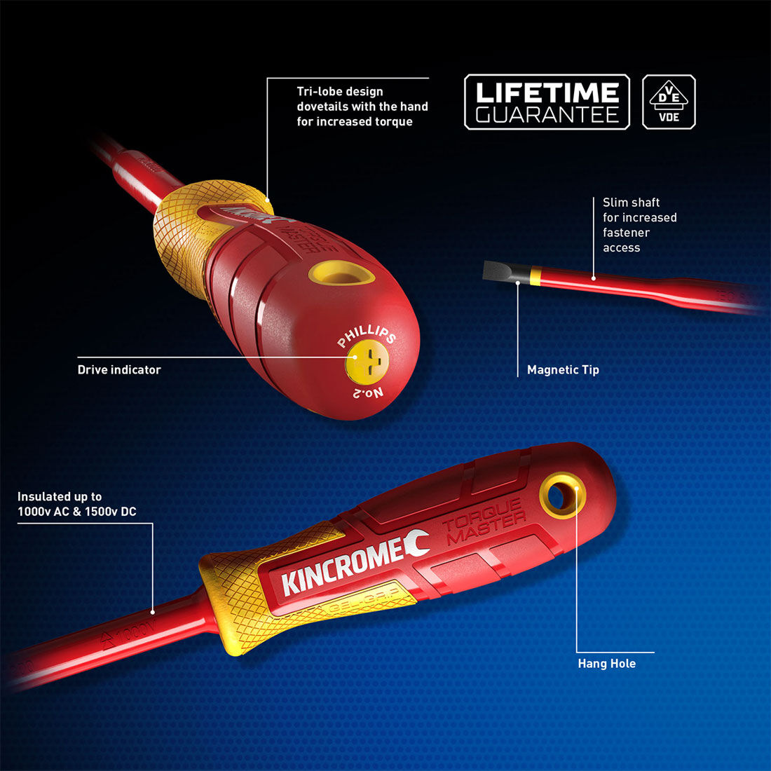 Kincrome Screwdriver Set 6 Piece VDE, , scaau_hi-res