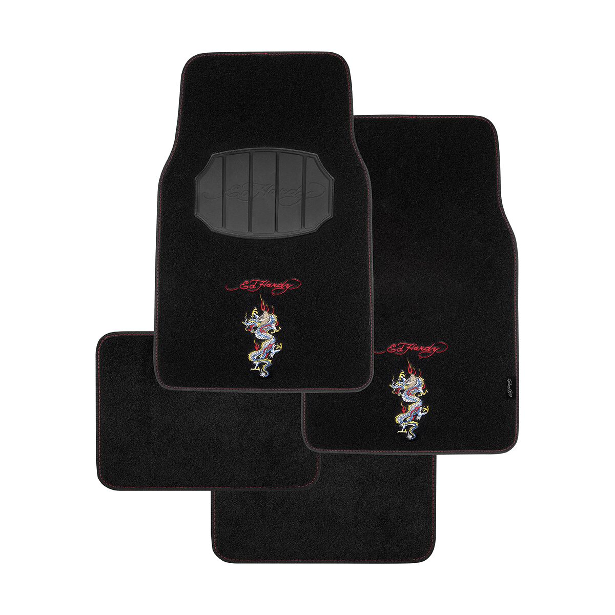 Floor Mats Ed Hardy Dragon Carpet 4pk, , scaau_hi-res