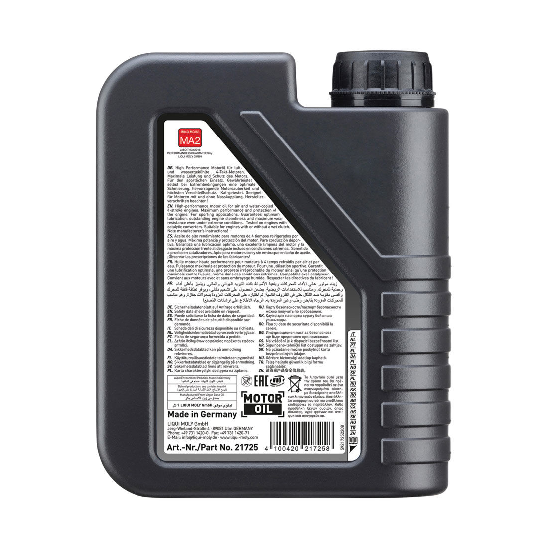 LIQUI MOLY Synth Street 4T Motorcycle Oil 10W-50 1 Litre, , scaau_hi-res