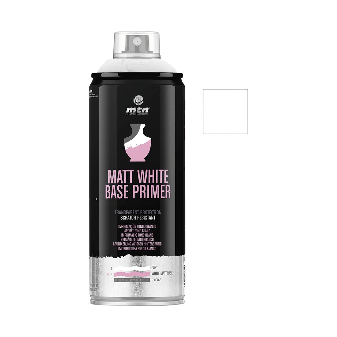 MTN PRO  Matt White Base Primer 400ml, , scaau_hi-res