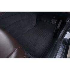 SCA Reversible Car Floor Mats Carpet/Rubber Black Set of 4, , scaau_hi-res