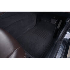 SCA Reversible Carpet/Rubber Car Floor Mats - Set of 4, Black, , scaau_hi-res