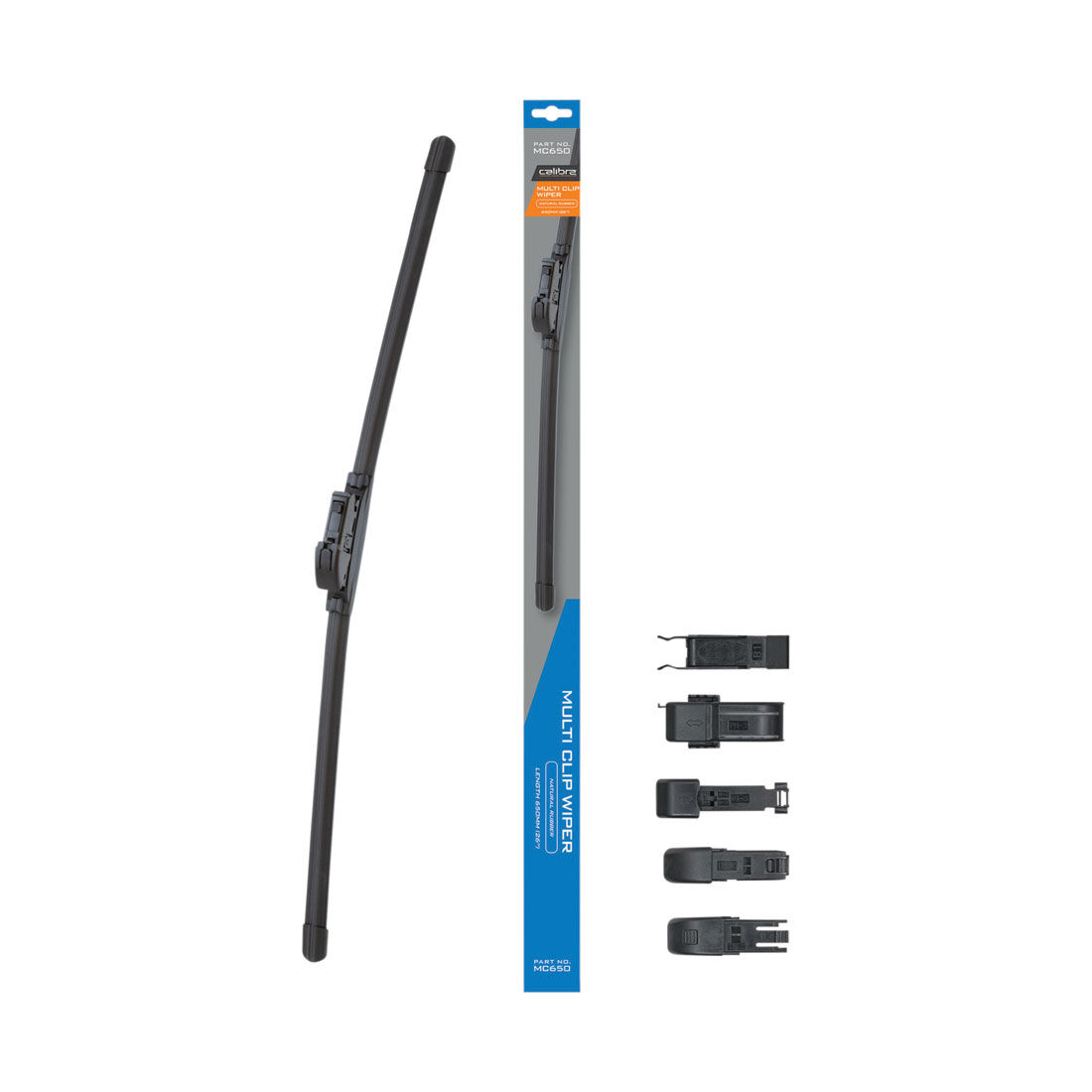 Calibre Multi-Clip Wiper Blade 650mm (26") Single - MC650, , scaau_hi-res