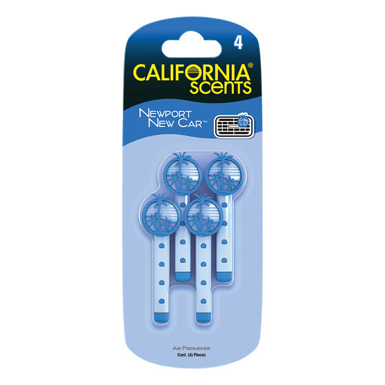 California Scents Vent Stick Air Freshener New Car 4 Pack, , scaau_hi-res