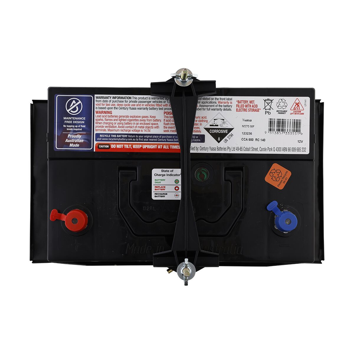 SCA Battery Hold Downs - 175mm Clamp, , scaau_hi-res