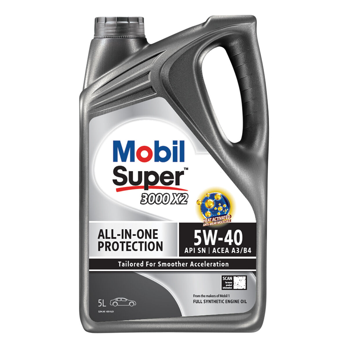 Mobil Super 3000 X2 Engine Oil 5W-40 5 Litre, , scaau_hi-res