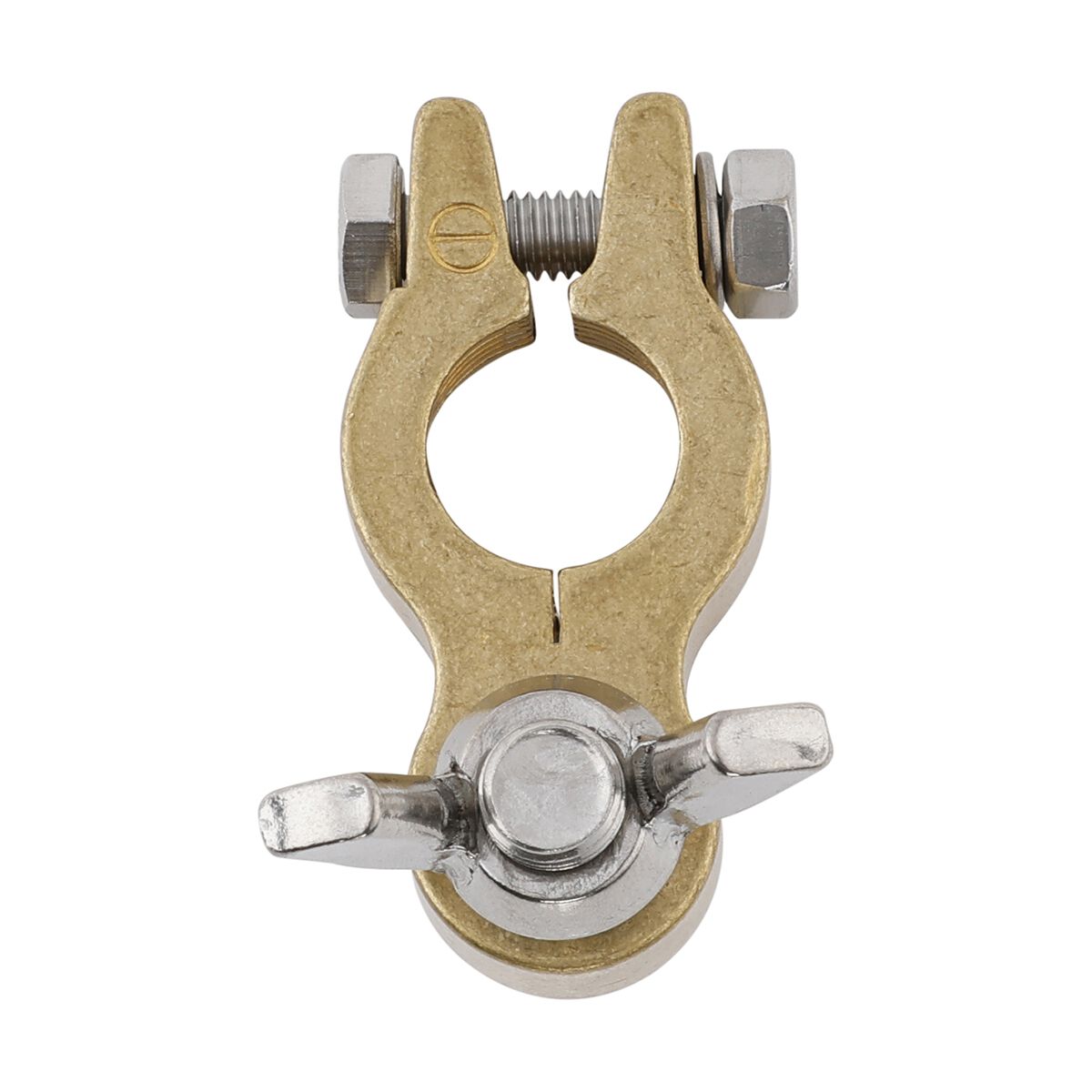 Century Battery Terminal, Forged Brass, Heavy Duty Wingnut Type - Negative, , scaau_hi-res