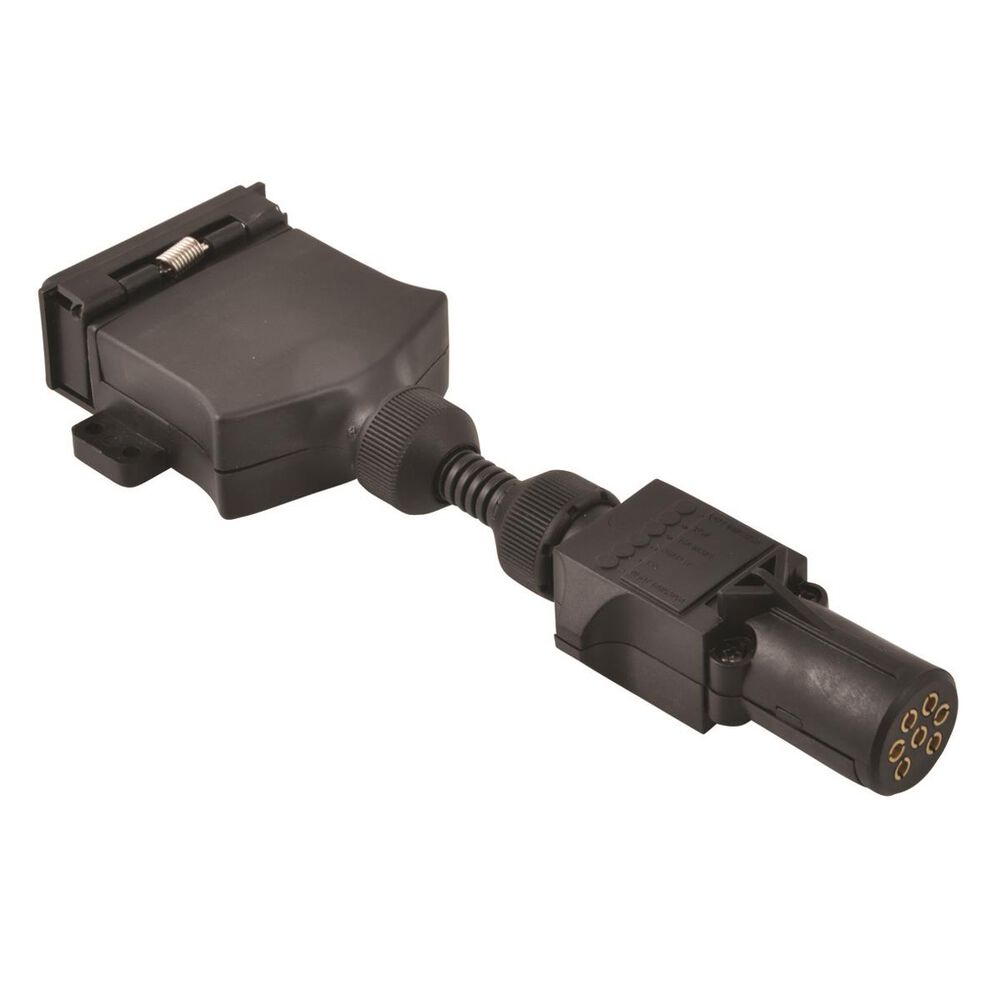 SCA Trailer Adaptor - 7 Pin Small Round Socket to 7 Pin ...