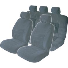 SCA Executive Seat Cover Pack - Grey Adjustable Headrests Size 30 and 06H Front and Rear Pack Airbag Compatible, , scaau_hi-res