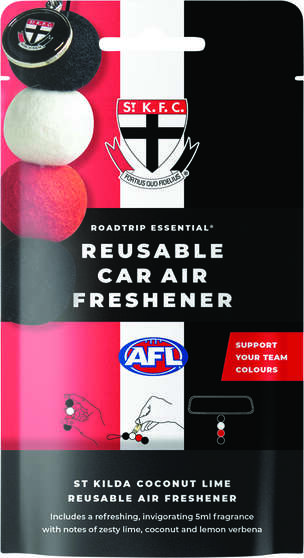 Roadtrip Essential Air Freshener Set St Kilda Saints Coconut Lime 5ml, , scaau_hi-res