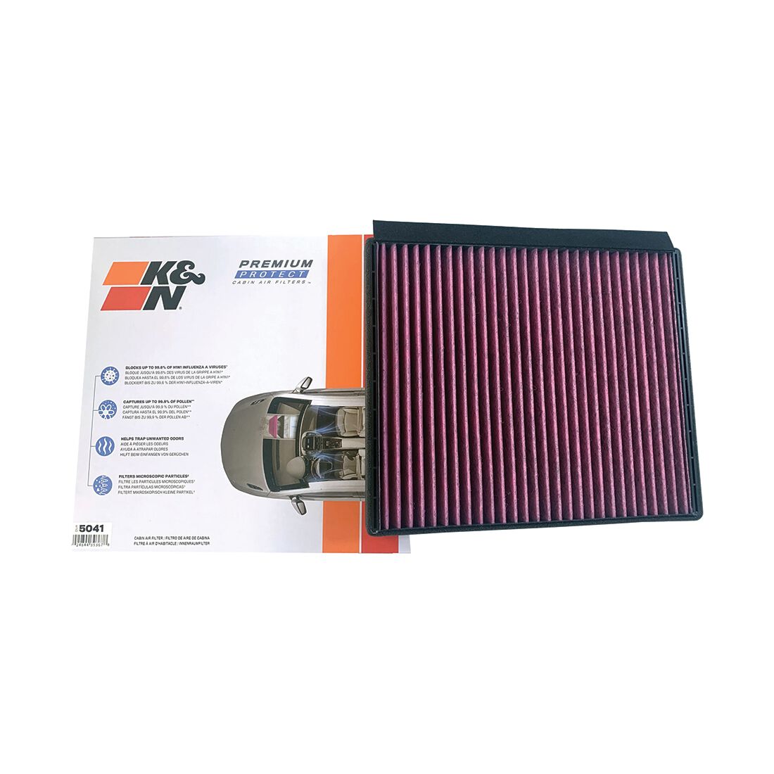 K&N Premium Disposable Cabin Air Filter - DVF5041, , scaau_hi-res