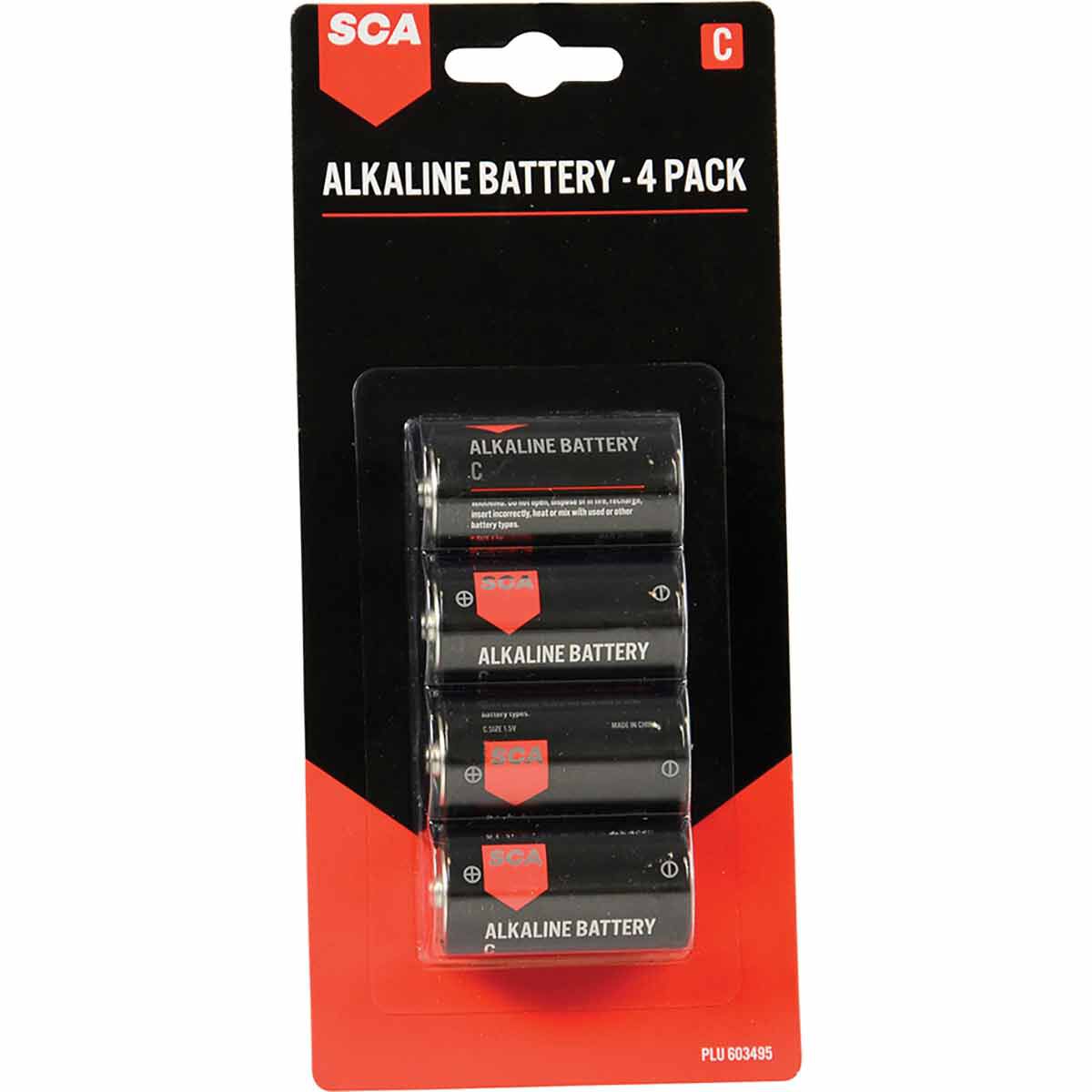 SCA Alkaline C Batteries 4 Pack, , scaau_hi-res