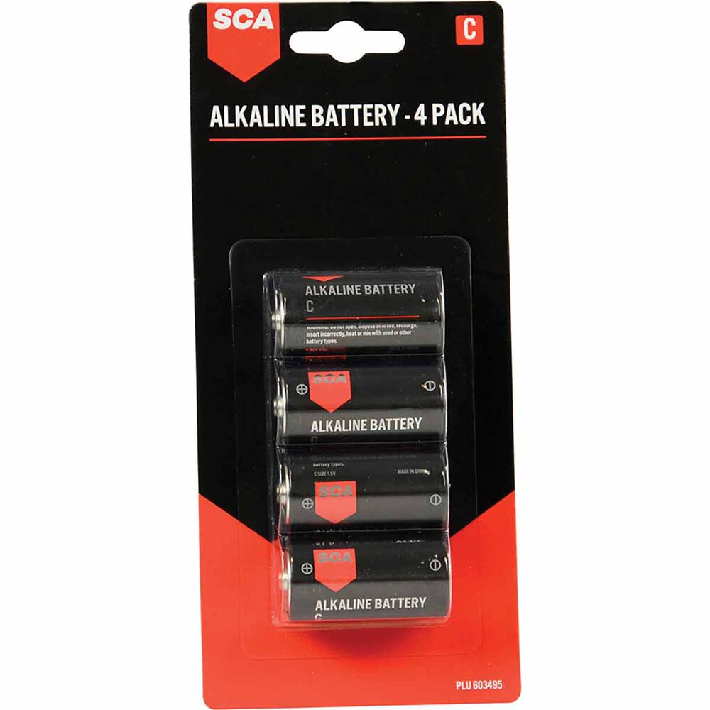 SCA Alkaline C Batteries 4 Pack Supercheap Auto