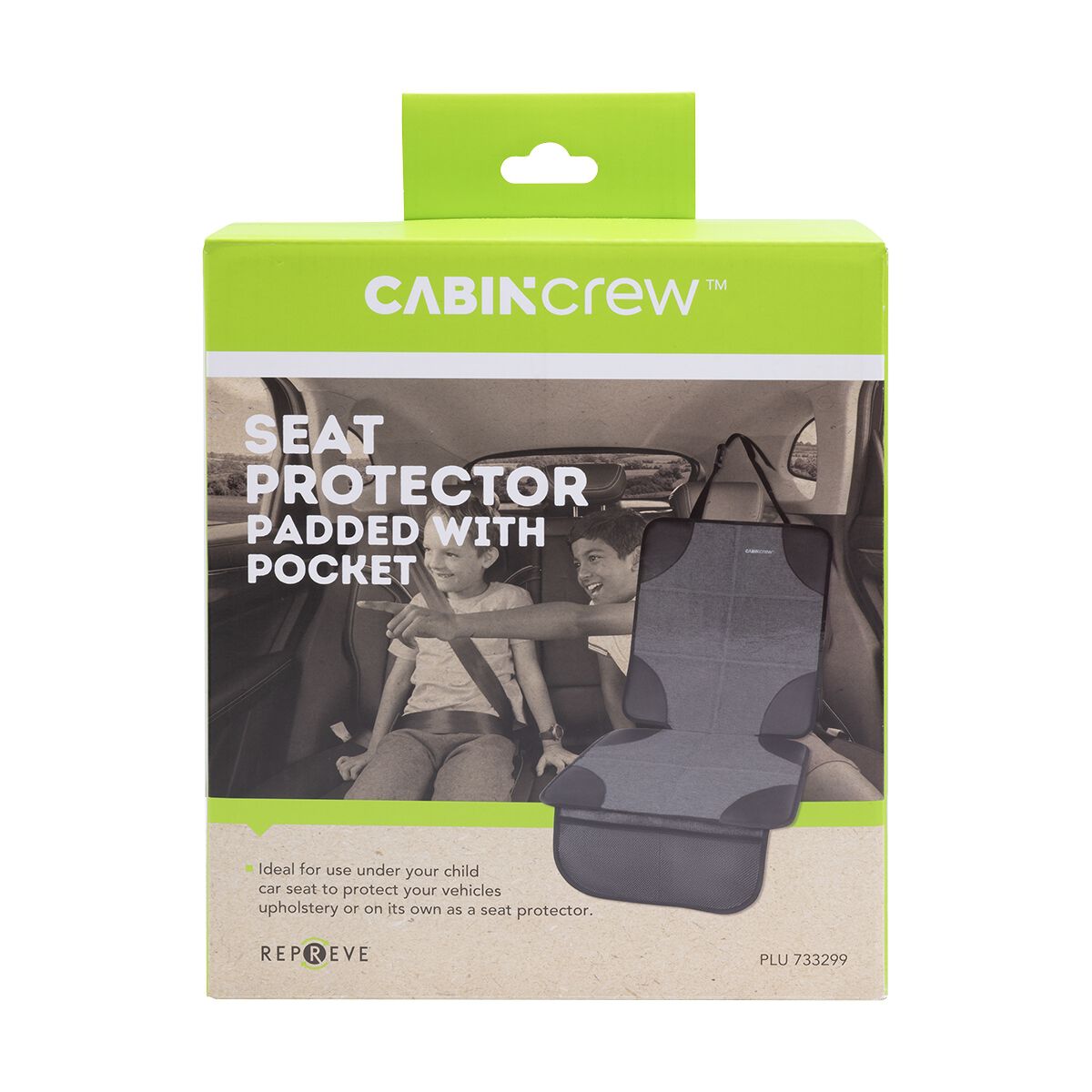 Cabin Crew Kids Repreve Padded Under Seat Protector Black/Grey, , scaau_hi-res