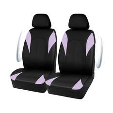 SCA Seat Cover Leather Look Black/Lilac, , scaau_hi-res