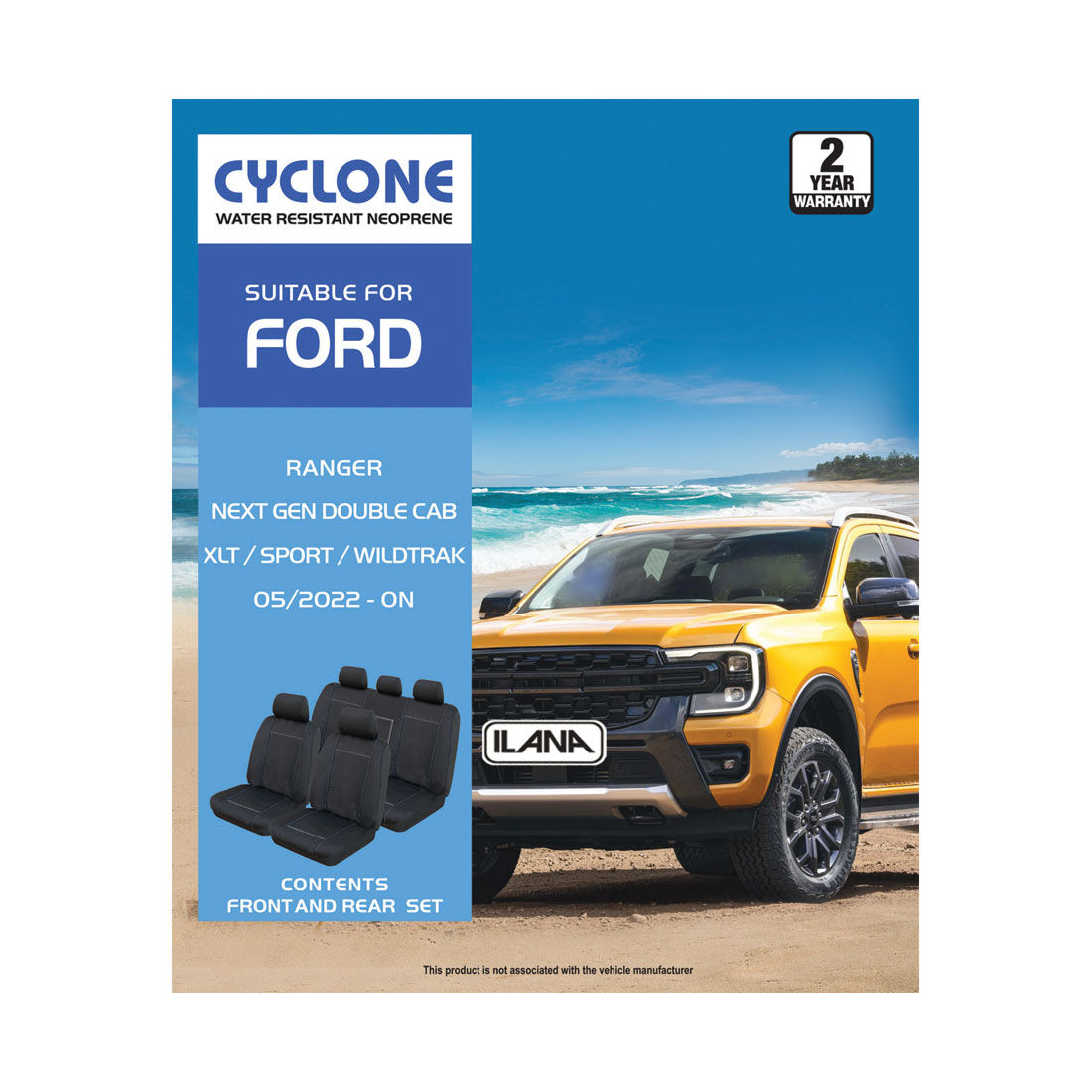 Ilana Cyclone Tailor Made Pack For Ford Ranger Next Gen Dual Cab 05/22+, , scaau_hi-res